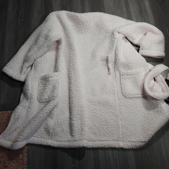 Pottery Barn Blush Pink Teddy Bear Robe - Picture 5 of 6